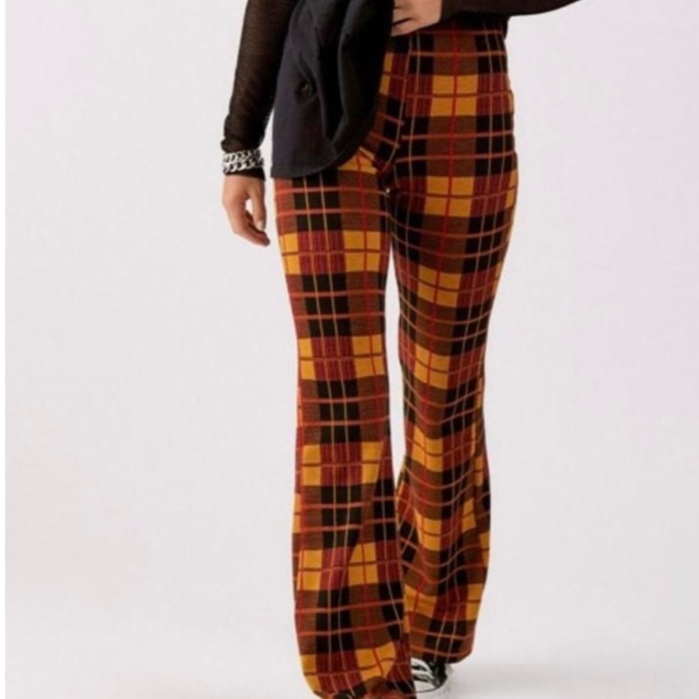 Urban Outfitters Multicolor Plaid Flare Pants